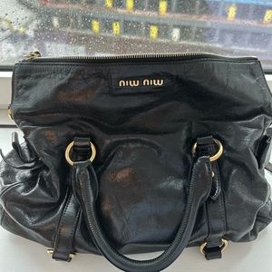 Lamb skin crinkly purse